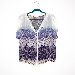 CAbi | #238 Chiffon Tie Neck Blouse M